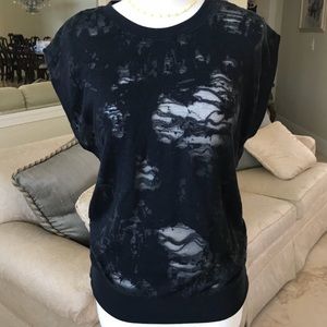 Price Firm- Iro distressed sweatshirt -black